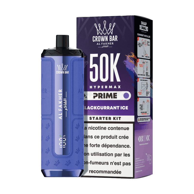 Puff Al Fakher Hypermax Prime 50k Blackcurrant Ice