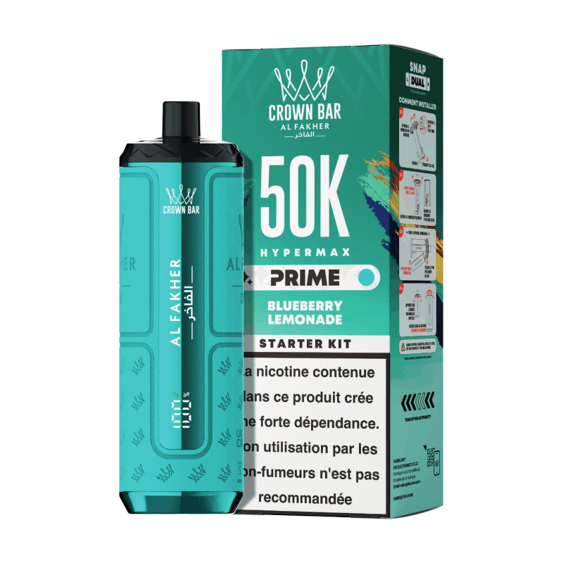Puff Al Fakher Hypermax Prime 50k Blueberry Lemonade