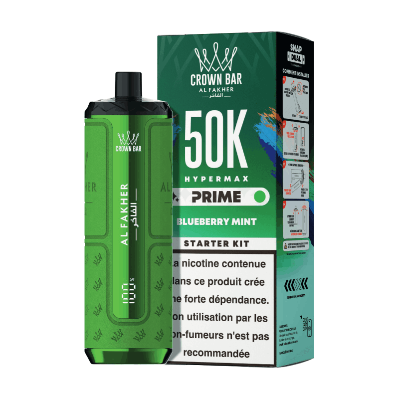 Puff Al Fakher Hypermax Prime 50k Blueberry Mint