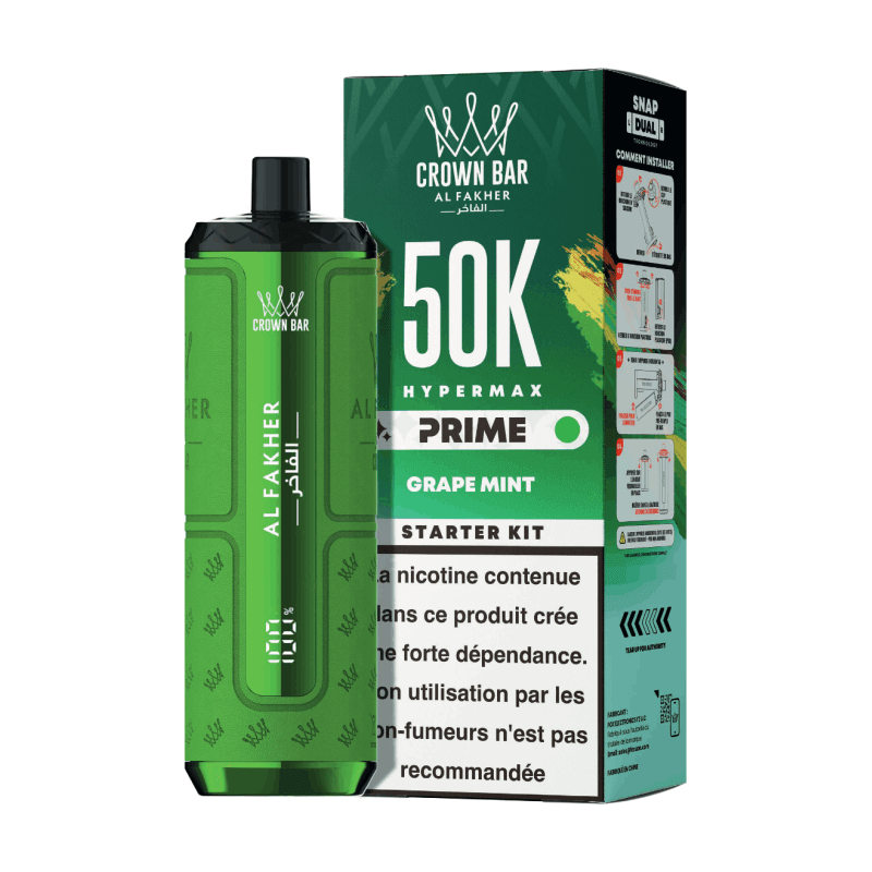Puff Al Fakher Hypermax Prime 50k Grape Mint