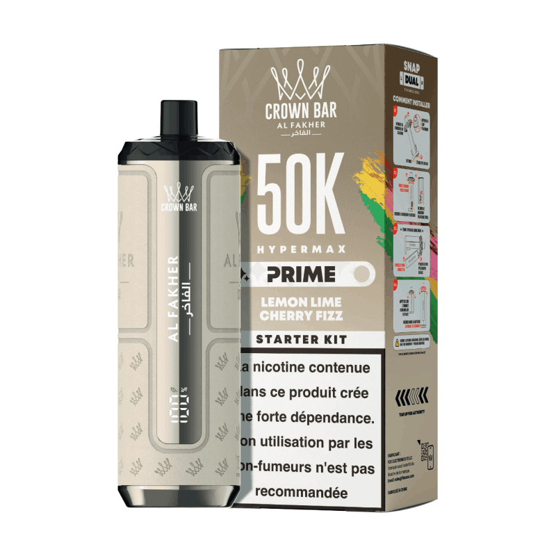 Puff Al Fakher Hypermax Prime 50k Lemon Lime Cherry Fizz