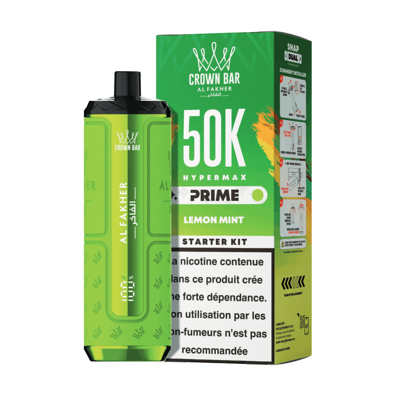 Puff Al Fakher Hypermax Prime 50k Lemon Mint