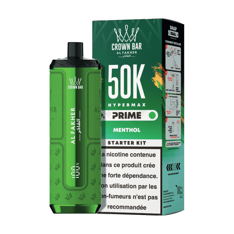 Puff Al Fakher Hypermax Prime 50k Menthol
