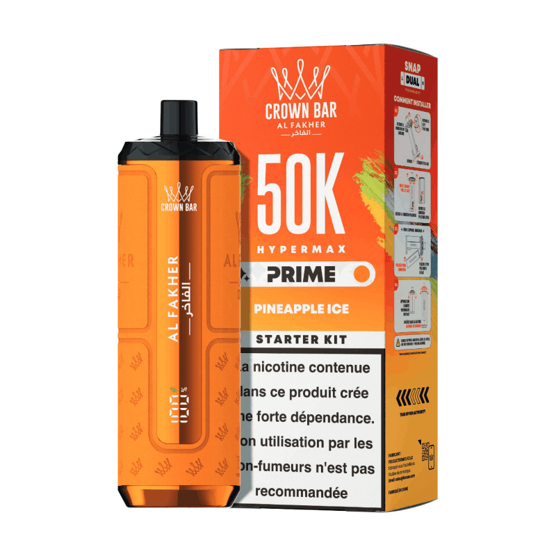 Puff Al Fakher Hypermax Prime 50k Pineapple Ice