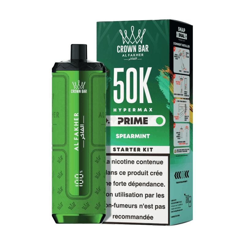 Puff Al Fakher Hypermax Prime 50k Spearmint