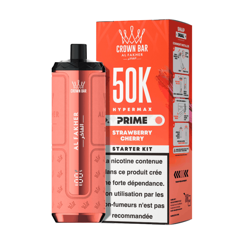 Puff Al Fakher Hypermax Prime 50k Strawberry Cherry