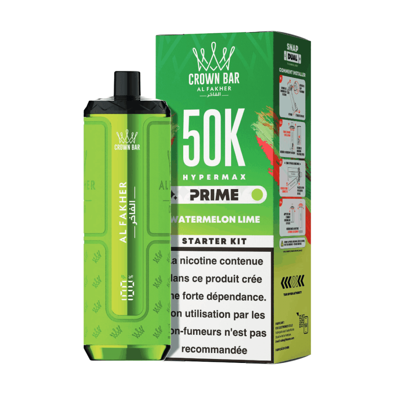 Puff Al Fakher Hypermax Prime 50k Watermelon Lime